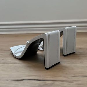 Zara white heel sandal